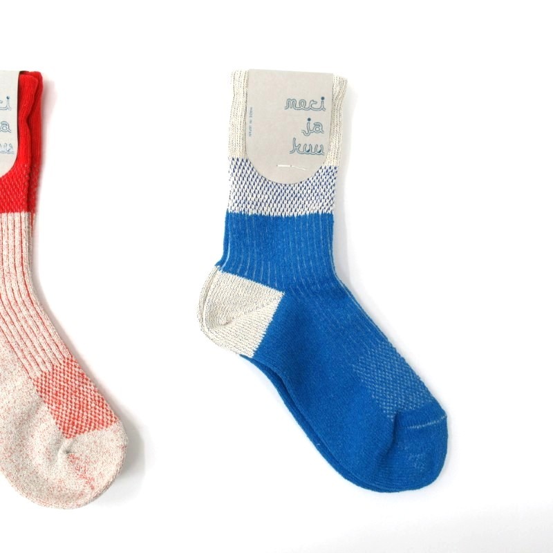 meri ja kuu  ウェーブメモリーショートソックス /BL275 【日本製】